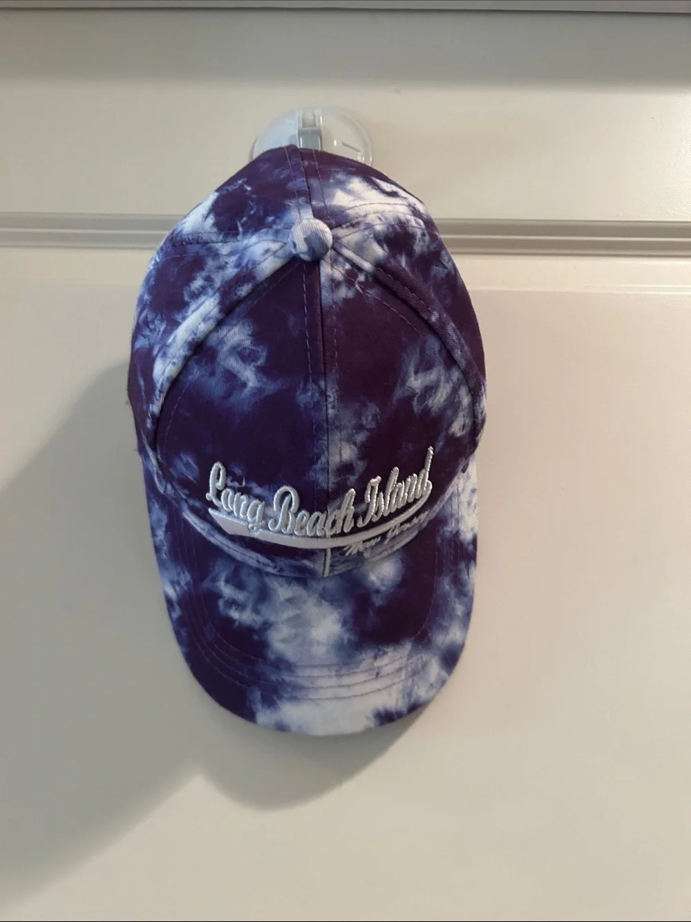 Sunsations  Long Beach Island NJ LBI Embroidered Tie-Dye Cap Purple White OS